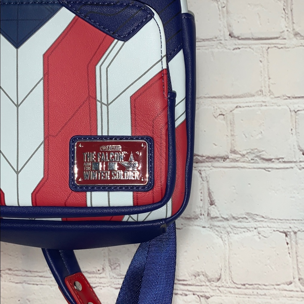 Loungefly Mini Falcon Captain America Cosplay Themed Backpack - Picture 2 of 10
